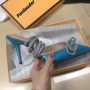 Nuevos Colores Talon Pour Femme, Tacones Rojos de Alta Calidad con Punta Cubierta y Lazo de Cristal para Mujer - Product Image 4