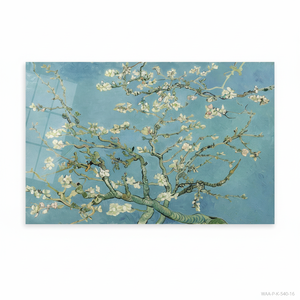 Impresión en lienzo de Árbol de Almendro de Van Gogh: Reproducción de ramas en flor, arte en vidrio templado - Product Image 2