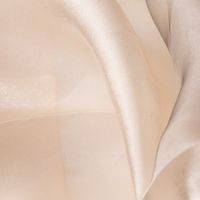 Tissu d'organza en polyester soyeux hydratant, tissé, dimensionnel, brillant, rigide, lisse, drapé, pour robe de soirée