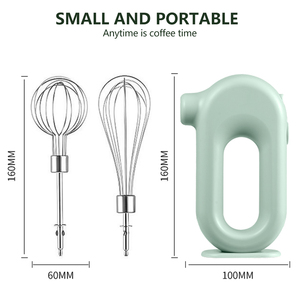 Batidora Eléctrica de Mano para Cocina, Mini Batidora Inalámbrica para Pasteles y Alimentos, Color Verde Menta, Batidora Doméstica para Huevos - Product Image 5