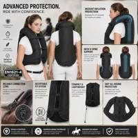Gilet de protection tout temps avec airbag pour cyclisme, équipement de sécurité en nylon pour équitation, motocross, vélo et moto