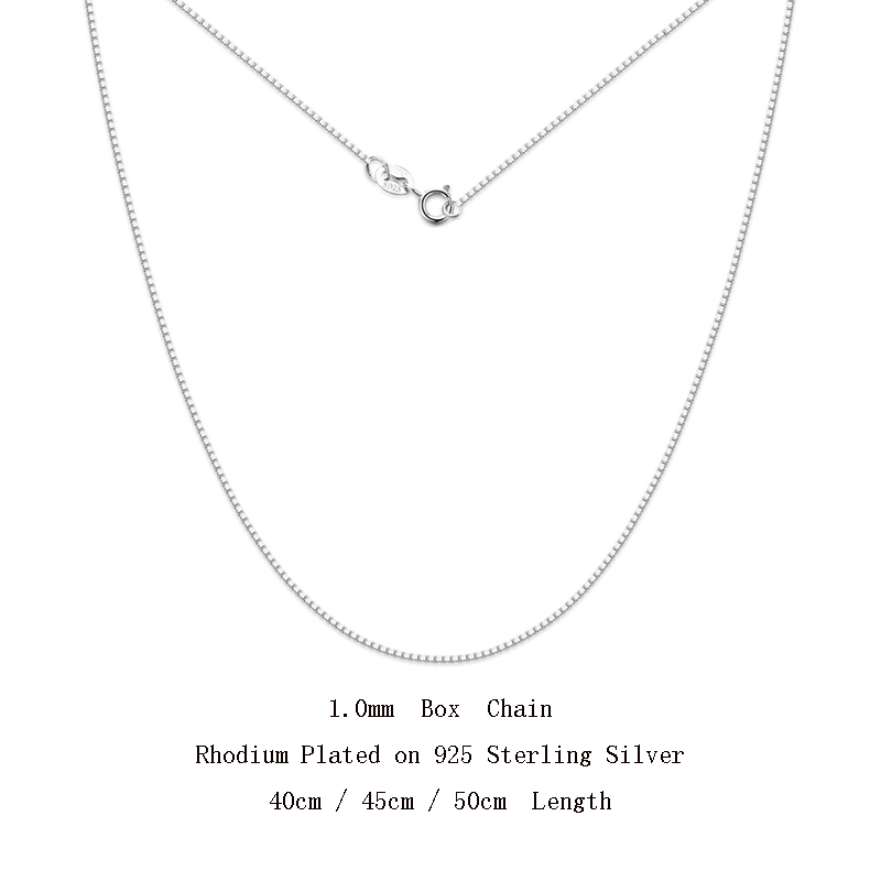 Silver-1.0mm  Box  Chain