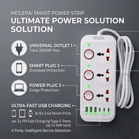 Stop Kontak Ekstensi Multi Plug 3 Jalur Harga Terbaik, Universal Outlet dan 2USB 2Type-c dengan Pelindung Beban Berlebih