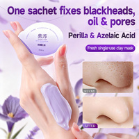 Masker Lumpur Pembersih Pori OEM, Masker Wajah Penghilang Komedo, Pengontrol Minyak, Perilla, Niacinamide