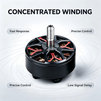 Moteur Brushless FPV à Enroulement Concentré, Réponse Dynamique Rapide, 1350KV 1750KV, 4S 6S, 5 Pouces, Moteur de Puissance pour Drone à Contrôle Précis