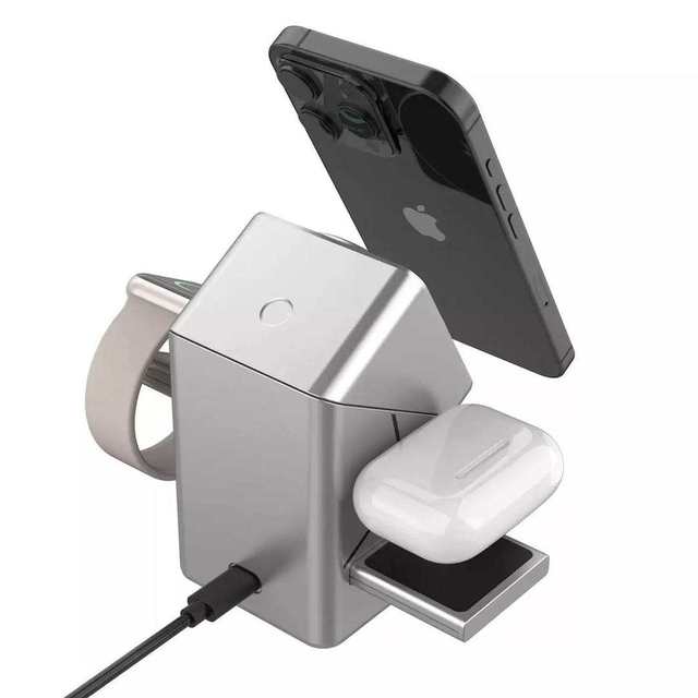 Three in One Wireless Charger with Magnetic Charging Base Suitable for Wireless Charging of Apple Phones and Watches