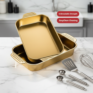 Plat de service <span class=keywords><strong>rectangulaire</strong></span> haut de gamme pour poisson grillé, style minimaliste moderne, avec poignées, pour cuisinière à <span class=keywords><strong>induction</strong></span> domestique et commerciale - Product Image 6