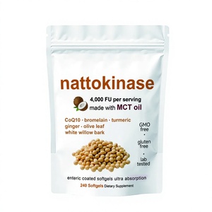 Cápsulas de Nattokinasa OEM en Oferta, Suplemento Cardiovascular con CoQ10 para el Bienestar Circulatorio, Suplemento de Nattokinasa 240 piezas - Product Image 1