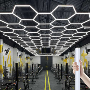 Portable LED Hexagone Lumière pour Garages Plafond Nid D'abeille Éclairage AC Alimentation En Gros De Guangdong pour Les Magasins Automobiles - Product Image 5