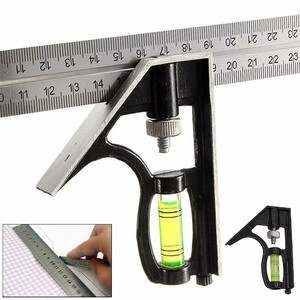 Juego de reglas cuadradas ajustables de 300mm (12 pulgadas) para combinación de Ingeniero Industrial Medición de nivel de regla de ángulo recto - Product Image 6