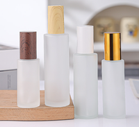 Échantillon gratuit bouteille d'emballage cosmétique en verre dépoli 100ml 120ml cylindre pulvérisateur à pompe en verre transparent 30ml 50ml bouteille de parfum vide