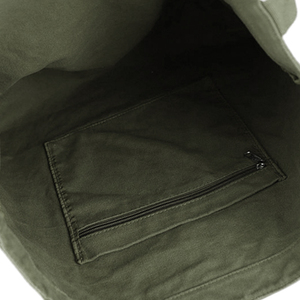Sac fourre-tout en toile de coton 16 oz grande capacité avec poche intérieure, double usage pour le campus, les étudiants, les voyages, les courses, sac à bandoulière - Product Image 3