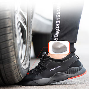 Chaussures de sécurité pour hommes, respirantes et à bout en acier, décontractées, à coupe basse, antidérapantes, résistantes à l'usure, Anti-écrasement, pour le sport, sûr, offre spéciale, collection - Product Image 2