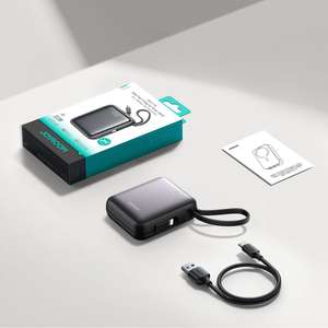 <span class=keywords><strong>พา</strong></span><span class=keywords><strong>ว</strong></span><span class=keywords><strong>เวอร์</strong></span><span class=keywords><strong>แบงค์</strong></span> <span class=keywords><strong>JOYROOM</strong></span> JR-L017 22.5W ความจุ 10000mAh สีดำ พร้อมสายคู่ USB.A to Type.C ความยา<span class=keywords><strong>ว</strong></span> 0.25 เมตร - Product Image 6