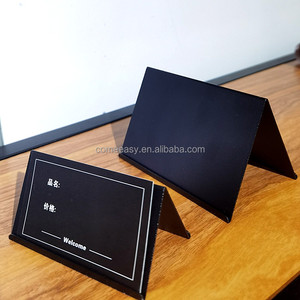 Couleur noire <span class=keywords><strong>menu</strong></span> en acier inoxydable affaires debout tablenumber lieu de <span class=keywords><strong>mariage</strong></span> porte-carte - Product Image 6