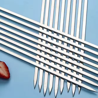 Brochette de gril en acier inoxydable 304 épaissie avec brochette de Shashlik de qualité alimentaire