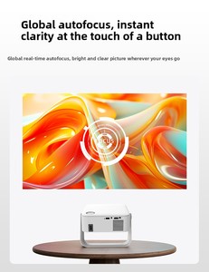 Projecteur LED Android 4K portable Yinzam Q8 <span class=keywords><strong>Mini</strong></span>, 300 Ansi Lux, 1 Go 8 Go, avec autofocus et correction trapézoïdale, projecteur rotatif à cardan - Product Image 3