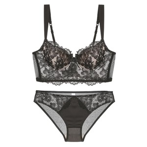 Fashion Embroidered Flower <b>Thick</b> Small Sizes Young Girl Gather Ladies Sexy Push up Lace Embroidery <b>Bra</b> and Underpants Sets - Product Image 2