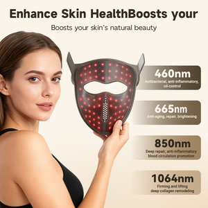 AQSHE M3 - Máscara Facial Profesional de Terapia Láser Roja LED Infrarroja <span class=keywords><strong>4D</strong></span> Pro, Terapia de Luz Láser y Máscara para la Barbilla, 1064 nm - Product Image 3