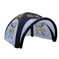 8x8x4 mètres quatre pieds tente dôme araignée gonflable tentes igloo noires avec logo Tente gonflable réparable 4 jambes événement