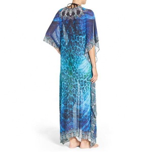 Women's Digital Print Resort Dress <b>Kaftan</b> for Women's Wear Digital Print Beach <b>Long</b> <b>Kaftan</b> - Product Image 2