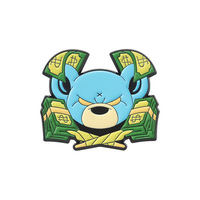 Dessin animé drôle argent comptant USD dollar bills pin argent alliage badge