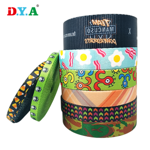 Custom Sublimation Webbing Printed Polyester/nylon Webbing Heat Transfer Printing Webbing Strap For Bag Pet Dog Collar Leash