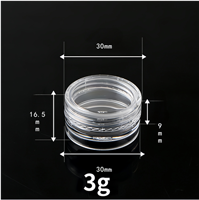 Ventes en gros de pots cosmétiques transparents en PS personnalisés multi-tailles (3g-20g) : contenants de voyage portables pour échantillons de crème et séparateurs de soins de la peau