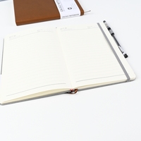 Carnet professionnel en cuir rigide avec reliure cousue, option cadeau écologique, pages sans bois 80g, A5, 96 feuilles