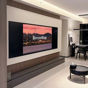 ミニマリストテレビキャビネット折りたたみ式木製スタンド家具家庭用リビングルーム最新デザイン<span class=keywords><strong>TV</strong></span>テーブルまたはコンソール - Product Image 2