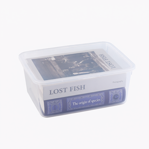 Boîte de rangement en plastique transparent avec couvercle, empilable, pour l'organisation de fichiers et de livres à la maison ou au bureau - Product Image 2
