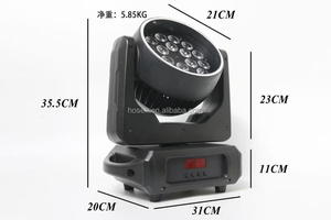 Nhà máy nóng bán 18x12W RGBW LED rửa di chuyển đầu di chuyển với zoom 18 cái rửa ánh sáng sân khấu - Product Image 3