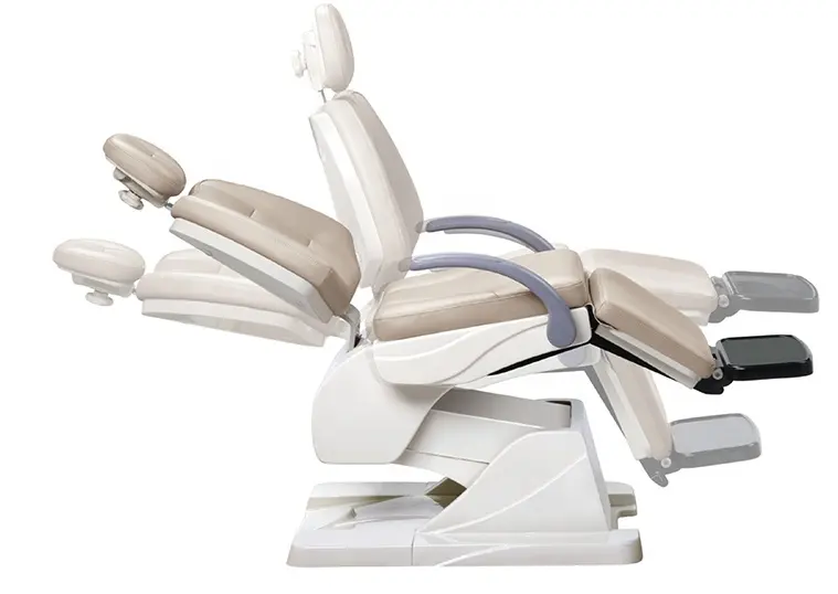 경제 치과 장비 고급 치과 의자 풀 세트 기능이있는 치과 장치 의자 발 페달