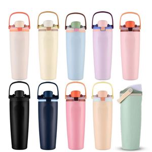 Spot for Eco-Friendly Portable 30Oz Fruit Cup <b>Large</b> Capacity Double Drink Sports <b>Kettle</b> 304 Stainless Steel Thermos Lid American - Product Image 2