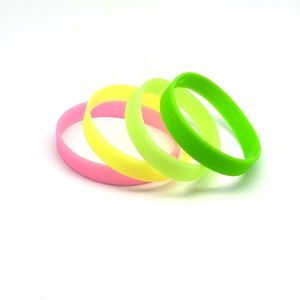 Fluorescent Color Rubber Bracelets Silicone Wristbands for <b>Night</b> Runs Parties and Corporate Events - Product Image 3