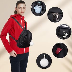WZCZZHA Mini <span class=keywords><strong>sac</strong></span> à <span class=keywords><strong>dos</strong></span> <span class=keywords><strong>chic</strong></span> pour femmes avec fermeture à glissière <span class=keywords><strong>Sac</strong></span> à <span class=keywords><strong>dos</strong></span> de voyage noir minimaliste avec doublure en polyester - Product Image 4