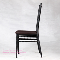 Chaises Chiavari en métal noir empilables, personnalisées en usine, grande quantité, populaires, pour événements, vente en gros