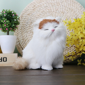 Estatua de Gato Persa de lujo hecha a mano para decoración del hogar, gato gordo esponjoso, 3 poses, <span class=keywords><strong>ojos</strong></span> sentados, abiertos/<span class=keywords><strong>cerrados</strong></span>, perfecto cumpleaños, Ramadán, Animal - Product Image 2