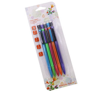 Ensemble de crayons mécaniques classiques en plastique, corps colorés assortis personnalisés, mine noire, crayons pour étudiants - Product Image 3