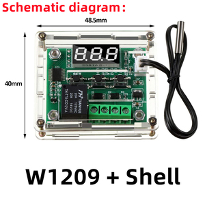 W1209 DC 12V Tĩnh Nhiệt Điều Khiển Nhiệt Độ Nhiệt/Mát Độ Nhạy Nhiệt Với Màu Xanh/Ánh Sáng Màu Đỏ Điều Khiển Nhiệt Độ Chuyển Đổi - Product Image 6