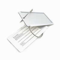 Étiquette en aluminium personnalisée, étiquette de bagage personnalisée, étiquette de voyage, étiquette de bagage en métal, étiquette de bagage en aluminium, logo personnalisé pour avion