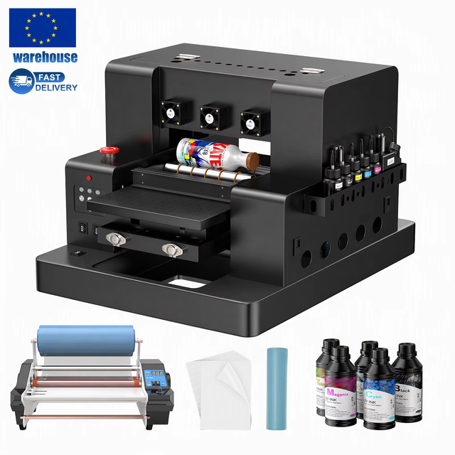 European Stock A3 UV DTF Printer with L805 Print Head Sticker Printer for Custom Labels High Speed Digital Printing Machine