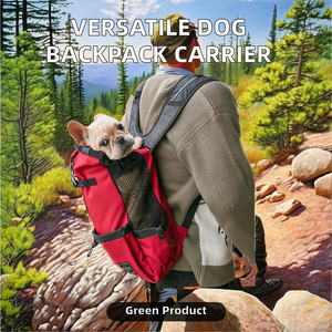 Mochila ajustable de algodón para mascotas para perros y cachorros pequeños, medianos y grandes, bolsillos adicionales, cierre de cremallera para senderismo, paseos en bicicleta - Product Image 2