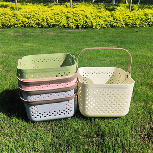 Portable Storage <b>Basket</b> Rectangle PP <b>Stackable</b> Bath Bathroom Student Dormitory Large Size Neatening Organizer - Product Image 1