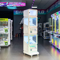 Machine de Jeu d'Arcade Professionnelle à Monnayeur pour 2 Joueurs, Mini Capsule en Métal et Verre Trempé, Accepteur de Billets, Prise en Charge Anglaise