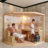 Salle de sauna à vapeur sèche canadienne rustique unique de luxe Baril de cèdre canadien Salle de sauna à vapeur chaude humide traditionnelle