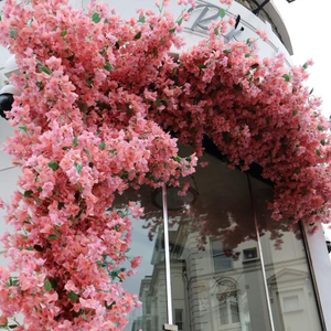 ดอกเฟื่องฟ้าผ้าไหมเทียมสัมผัสจริงสีชมพูสีขาวกันน้ำแฮนด์เมดงานแต่งงานวันอีสเตอร์คริสต์มาส - Product Image 5