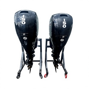 Listo para enviar: ¡Gran oferta! Motor fueraborda doble 2020 de 150hp y 4 tiempos con eje de 25 pulgadas, 366/368 horas y equipamiento. - Product Image 1