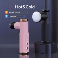 Mini pistolet de massage sportif à thérapie froid-chaud pour le cou, design portable, plusieurs réglages de vibration, accessoires multi-têtes, musical