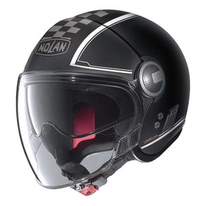 Casco Jet Nolan N21 Nero Bianco con Visiera in Policarbonato per Moto - Product Image 1